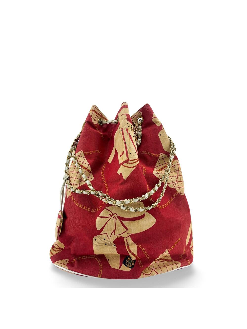 Chanel Canvas Print Chain Drawstring #368716C99B